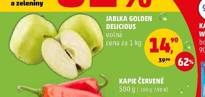 Jablka Golden Delicious