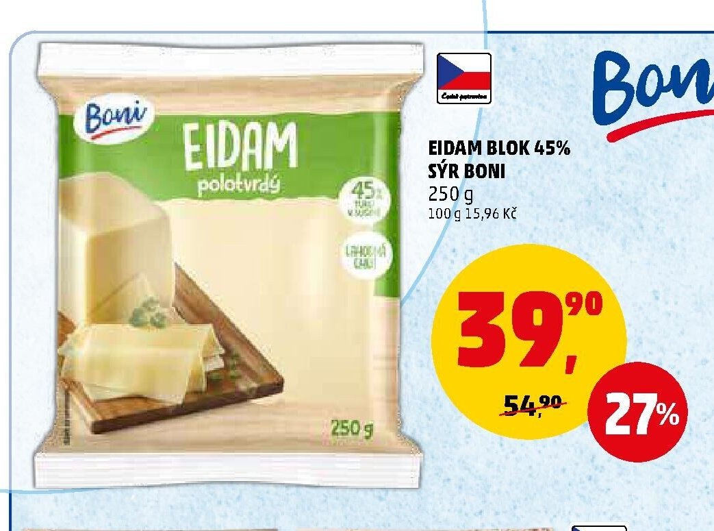 EIDAM BLOK 45% SÝR BONI 250 g