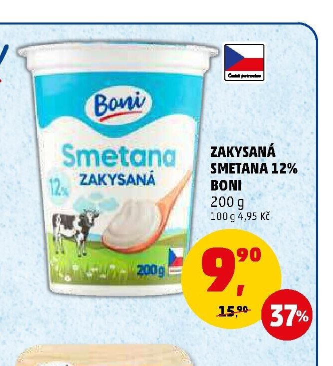 ZAKYSANÁ SMETANA 12% BONI 200 g