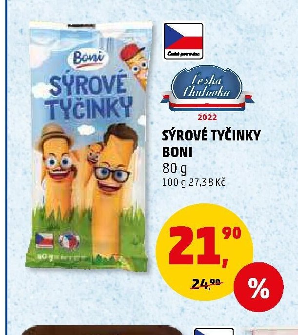 SÝROVÉ TYČINKY BONI 80 g
