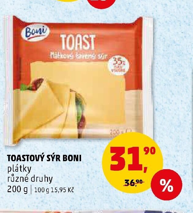 TOASTOVÝ SÝR BONI plátky 200 g