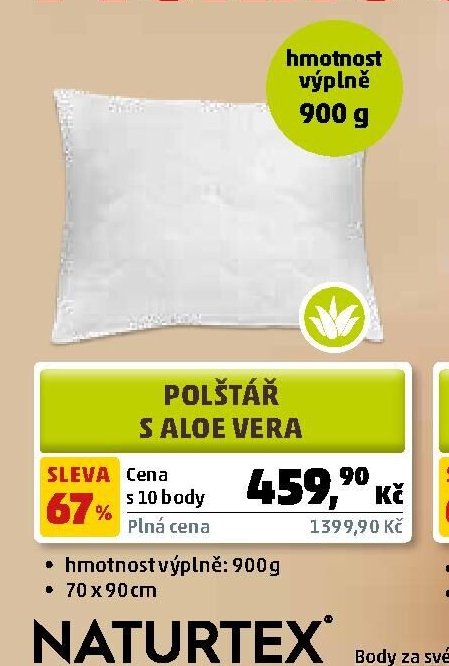 Polštář s aloe vera