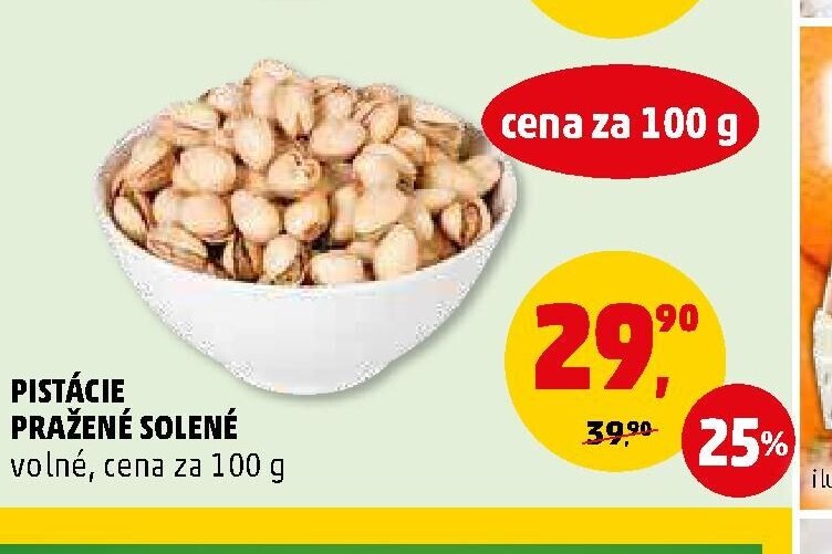 Pistácie pražené solené