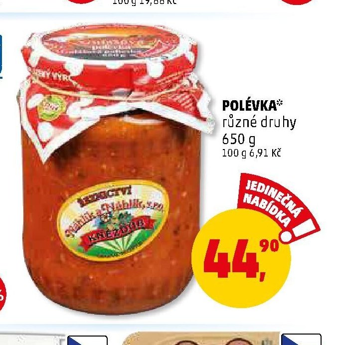 Polévka různé druhy