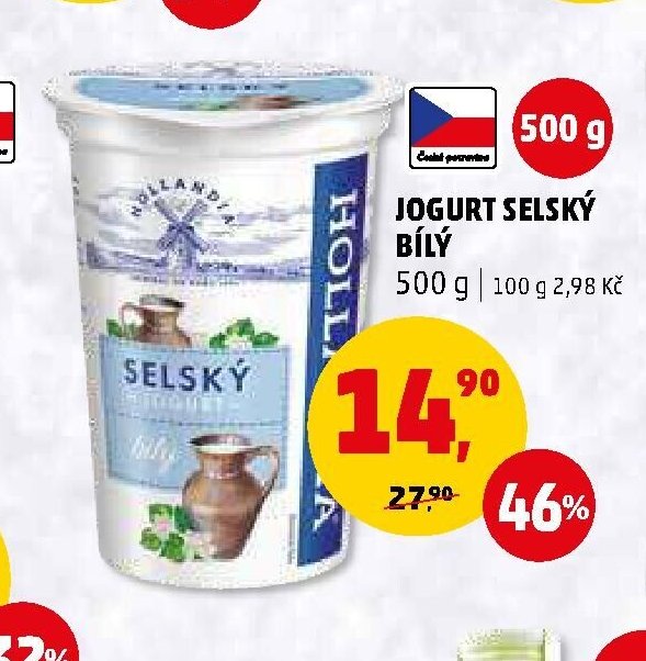 Jogurt selský bílý Hollandia