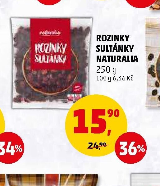 ROZINKY SULTÁNKY NATURALIA 250 g