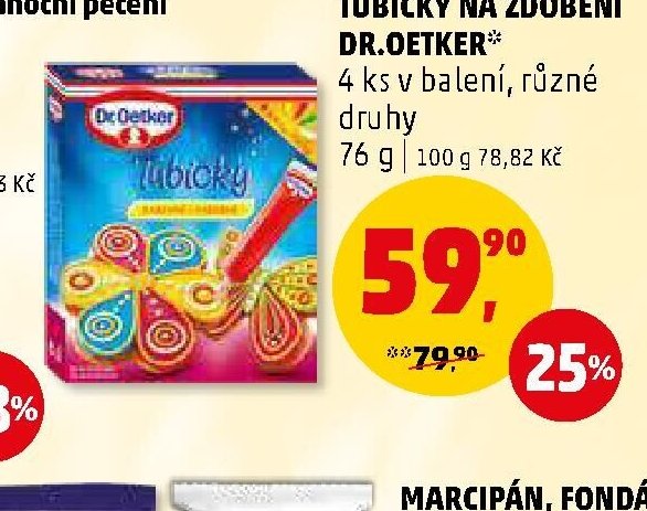 TUBIČKY NA ZDOBENÍ DR. OETKER 76 g