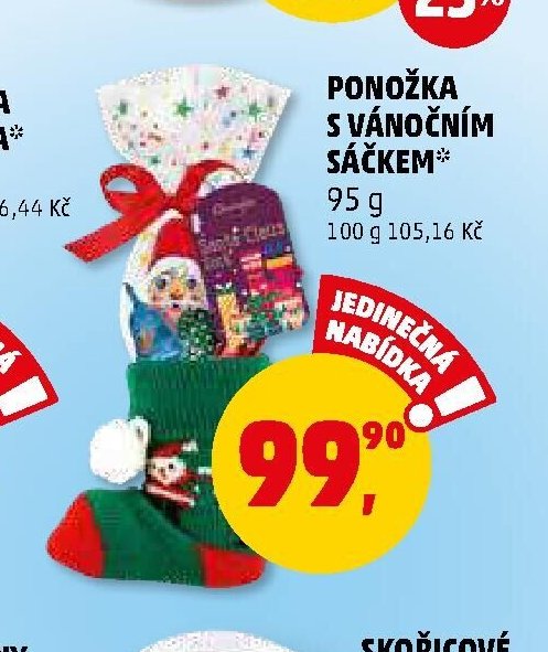 PONOŽKA S VÁNOČNÍM SÁČKEM
