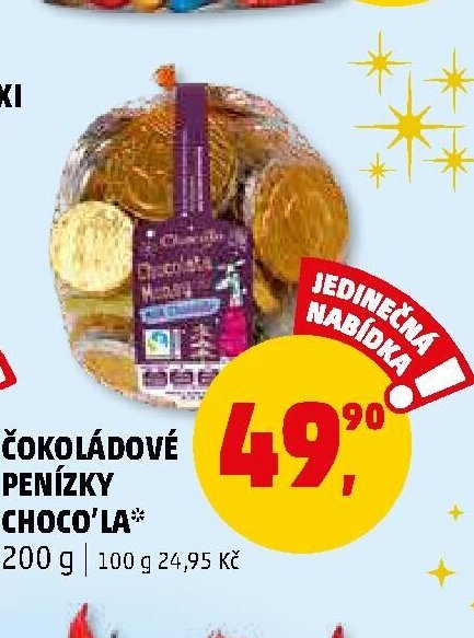 ČOKOLÁDOVÉ PENÍZKY CHOCO'LA