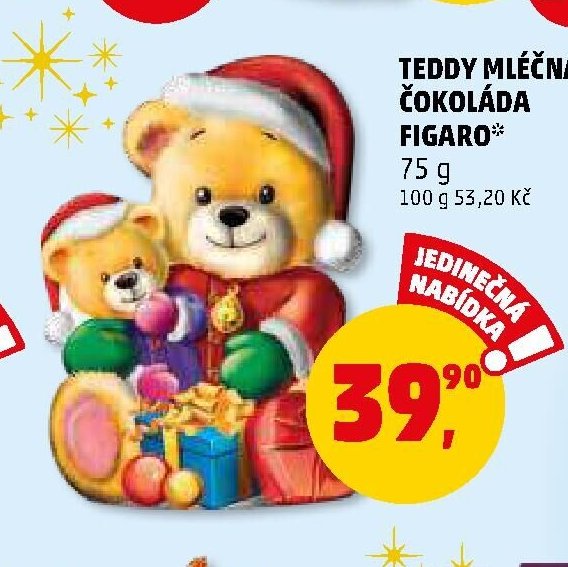 TEDDY MLÉČNÁ ČOKOLÁDA FIGARO