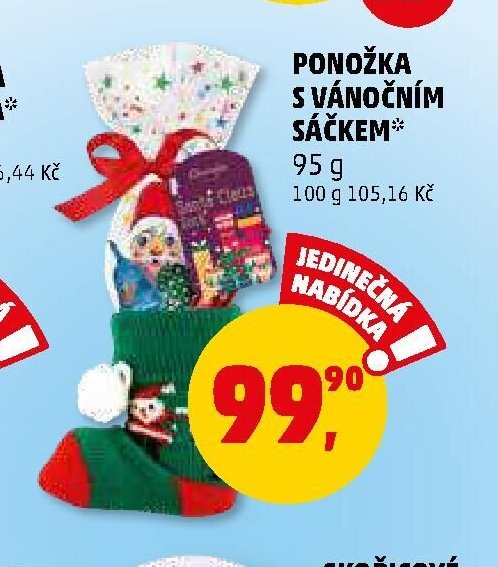 PONOŽKA S VÁNOČNÍM SÁČKEM