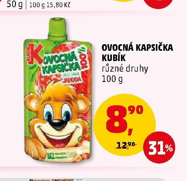 Ovocná kapsička Kubík