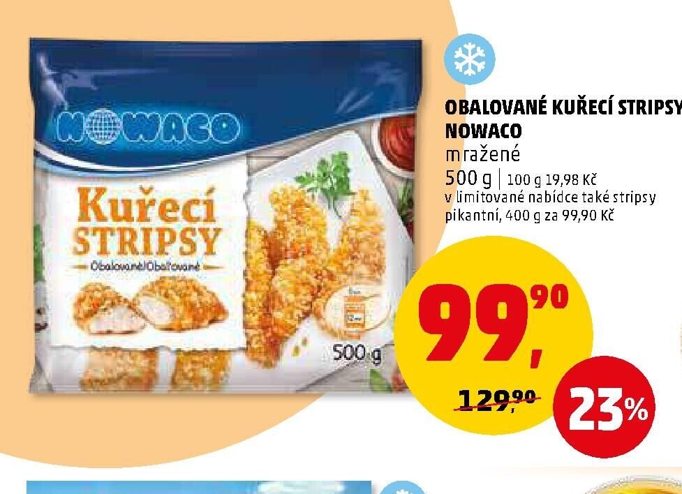 Obalované kuřecí stripsy Nowaco