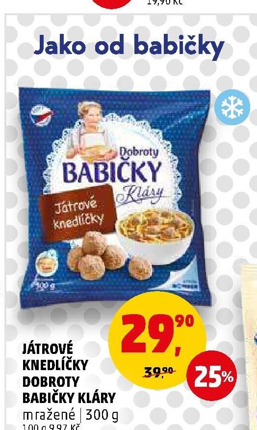 Játrové knedlíčky Dobroty Babičky Kláry