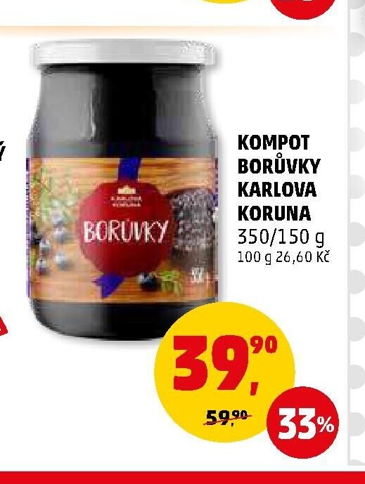 Kompot borůvky Karlova Koruna