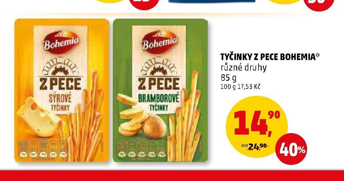 TYČINKY Z PECE BOHEMIA sýrové