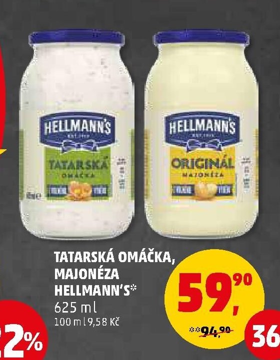 TATARSKÁ OMÁČKA, MAJONÉZA HELLMANN'S 625 ml