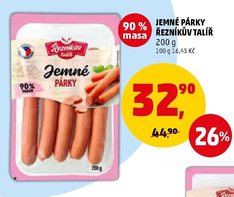 Jemné párky Řezníkův talíř