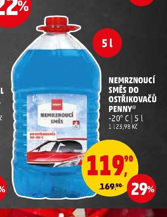 Nemrznoucí směs do ostřikovačů Penny