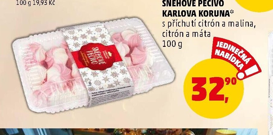 SNĚHOVÉ PEČIVO KARLOVA KORUNA