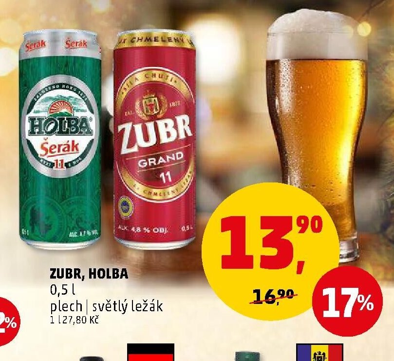 ZUBR, HOLBA 0,5 l plech