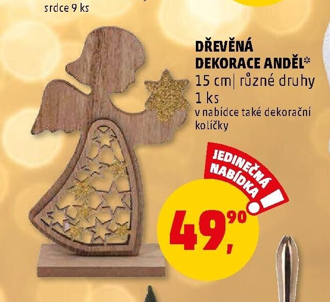 DŘEVĚNÁ DEKORACE ANDĚL