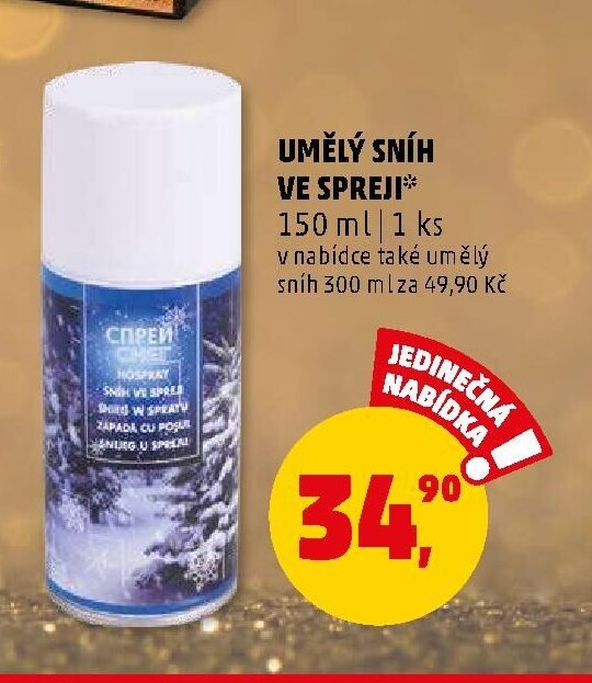 UMĚLÝ SNÍH VE SPREJI
