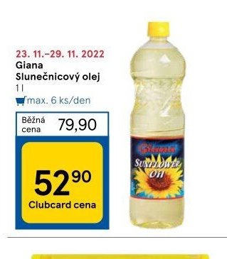 Giana Slunečnicový olej 1 l