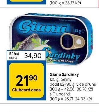 Giana Sardinky 125 g