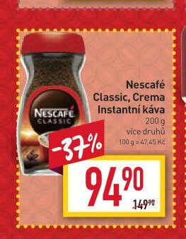 Nescafé Classic, Crema Instantní káva