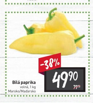 Bílá paprika