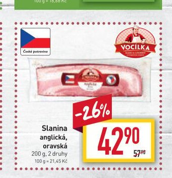Slanina anglická, oravská