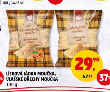 LÍSKOVÁ JÁDRA MOUČKA, VLAŠSKÉ OŘECHY MOUČKA
