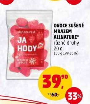 OVOCE SUŠENÉ MRAZEM ALLNATURE