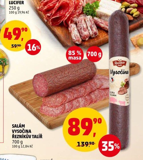 Salám Vysočina Řezníkův talíř