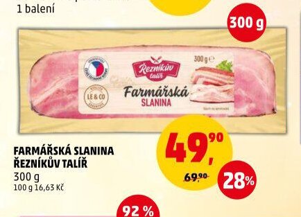 Farmářská slanina Řezníkův talíř