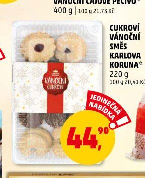 CUKROVÍ VÁNOČNÍ SMĚS KARLOVA KORUNA