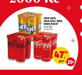 COCA-COLA, COCA-COLA ZERO, FANTA PLECH