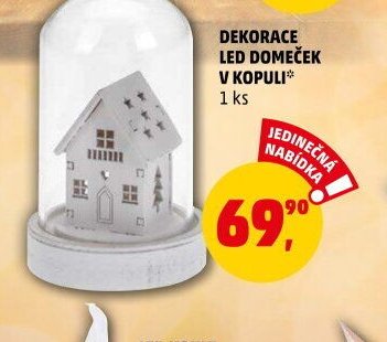 DEKORACE LED DOMEČEK V KOPULI