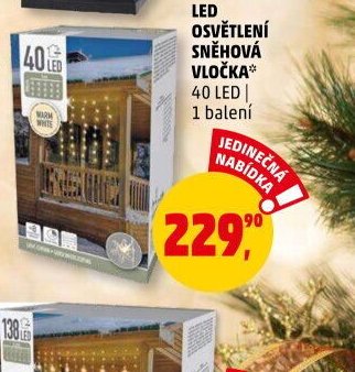 LED OSVĚTLENÍ SNĚHOVÁ VLOČKA