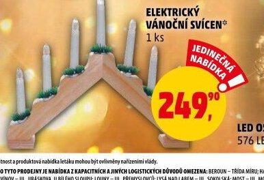 ELEKTRICKÝ VÁNOČNÍ SVÍCEN