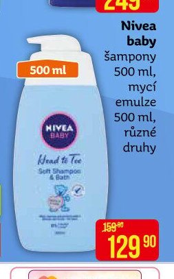 Nivea baby šampony, mycí emulze