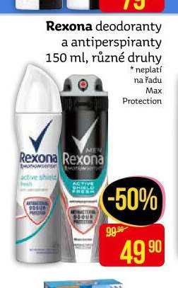 Rexona deodoranty a antiperspiranty