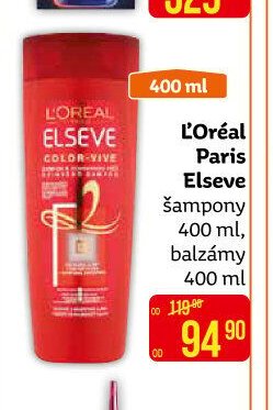 L'Oréal Paris Elseve šampony 400 ml, balzámy 400 ml