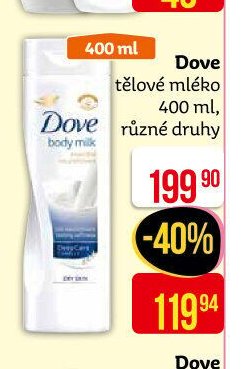 Dove tělové mléko 400 ml, různé druhy