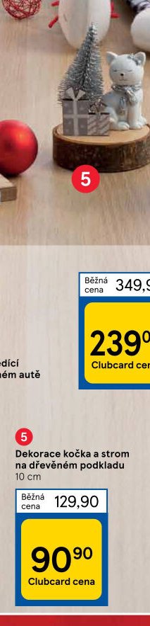 Dekorace kočka a strom na dřevěném podkladu 10 cm