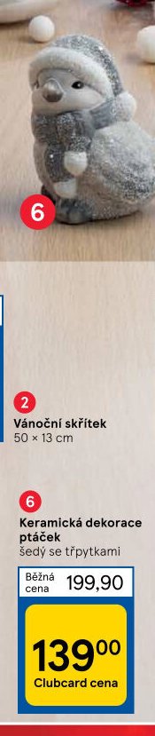 Keramická dekorace ptáček šedý se třpytkami