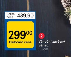 Vánoční závěsný věnec 30 cm