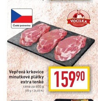 Vepřová krkovice minutkové plátky extra tenké
