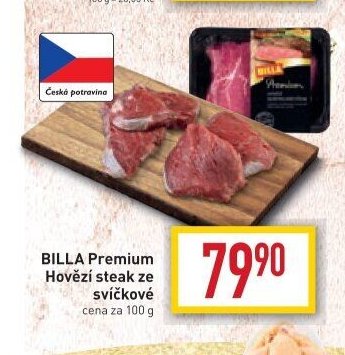 BILLA Premium Hovězí steak ze svíčkové